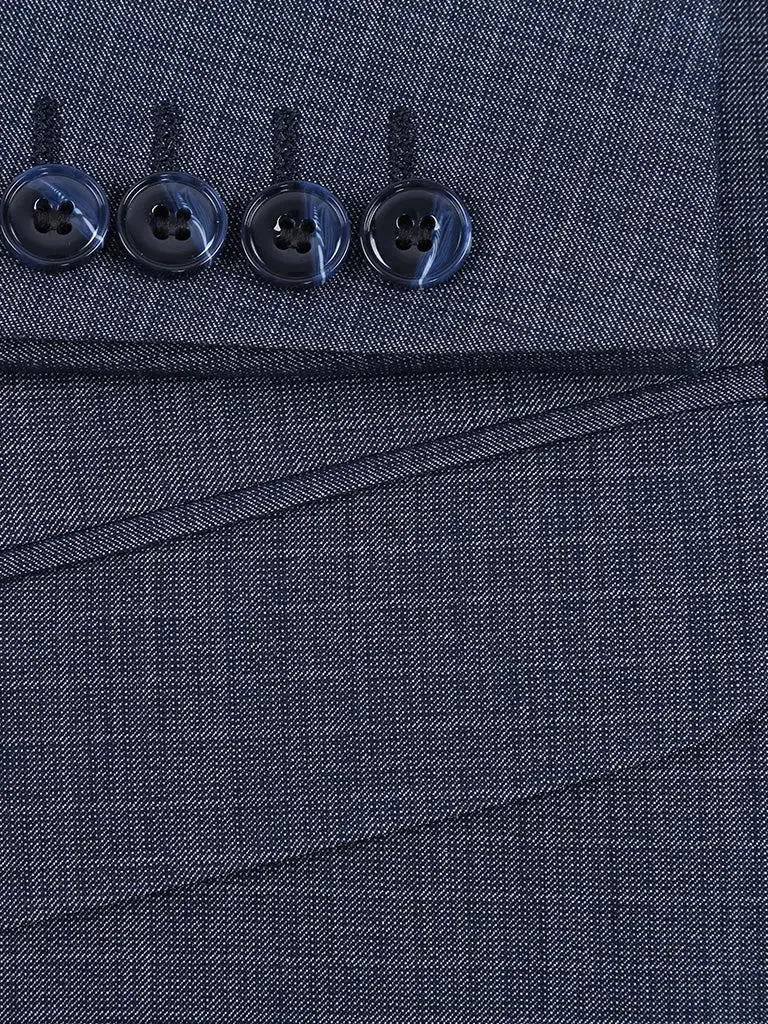 RENOIR | Slim Fit Pattern Suit | *Blue Grey Neat 242-16SL