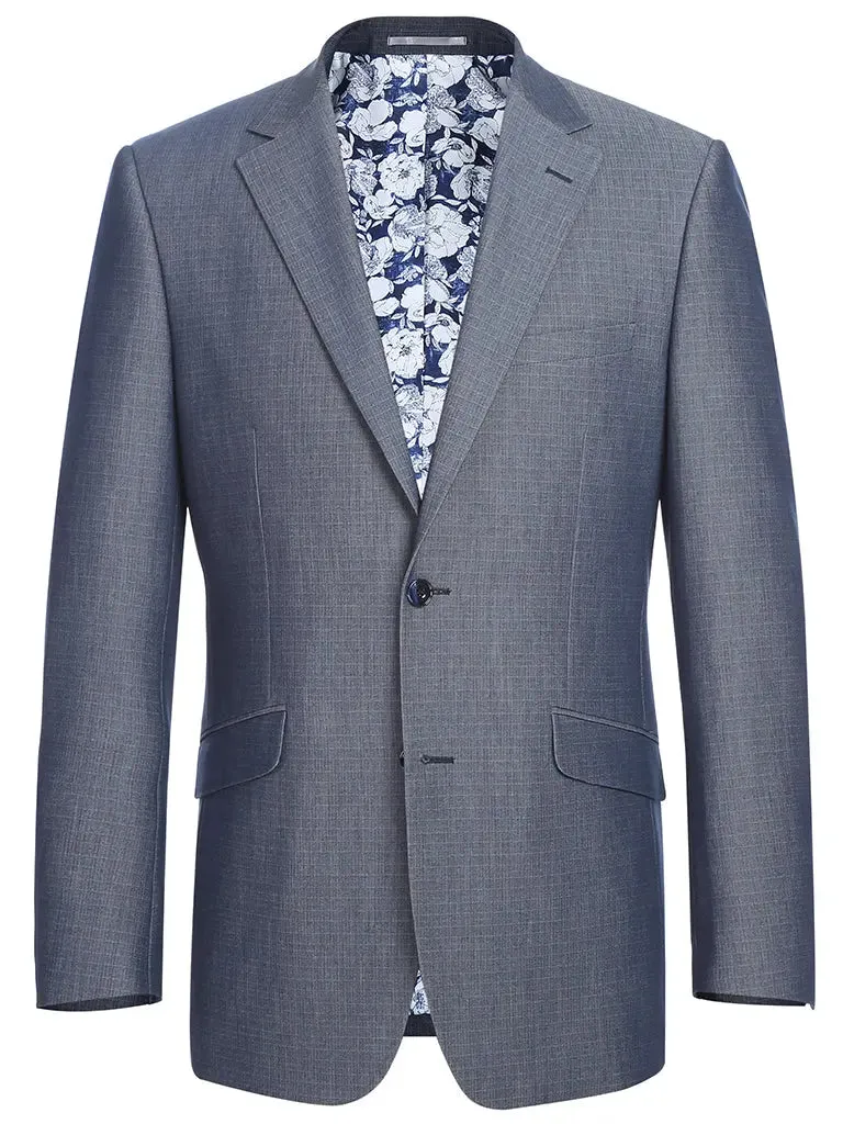RENOIR | Slim Fit Pattern Suit | *Blue Grey Neat 242-16SL