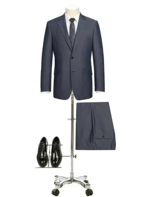 RENOIR | Slim Fit Pattern Suit | *Blue Grey Neat 242-16SL