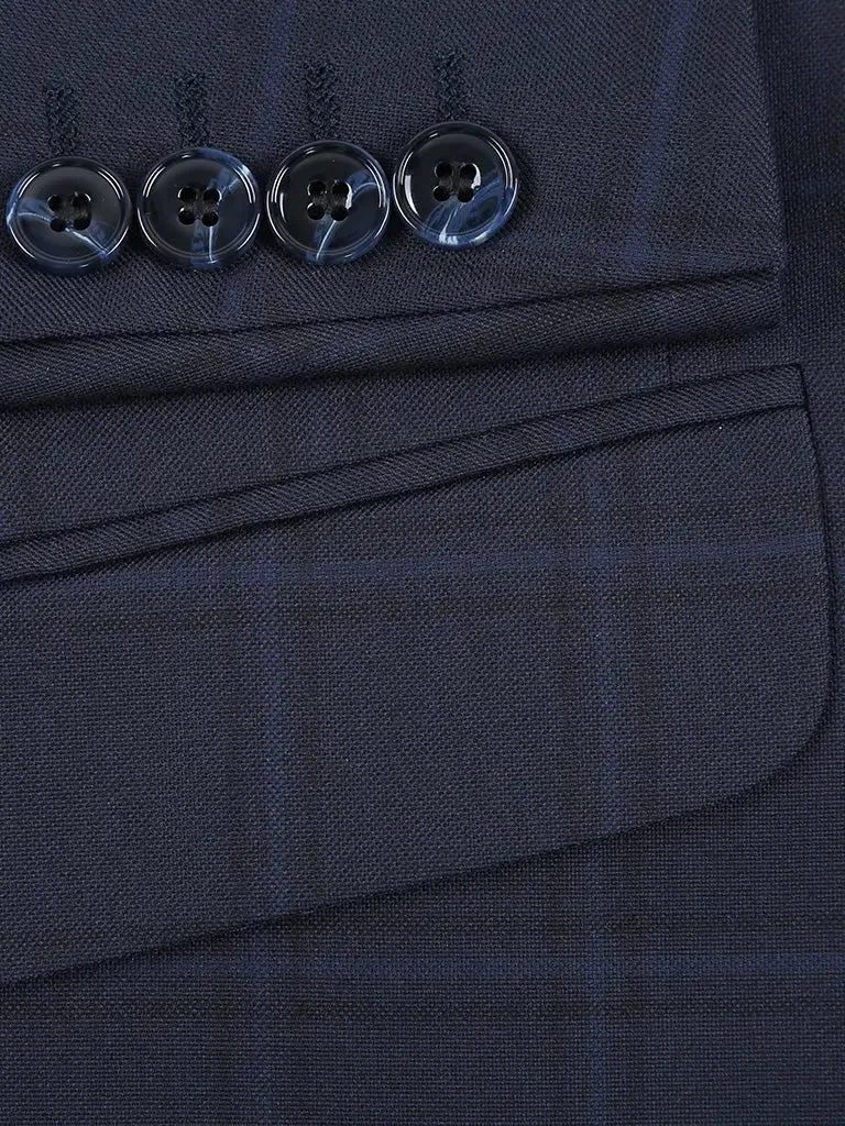 RENOIR | Slim Fit Pattern Suit | *Navy Plaid 242-13SL
