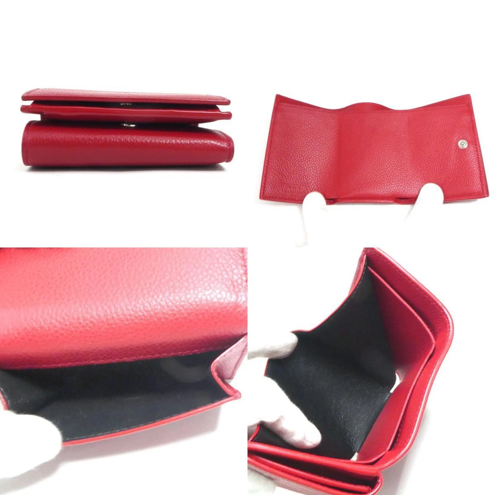 Saint Laurent Red Leather Accessories