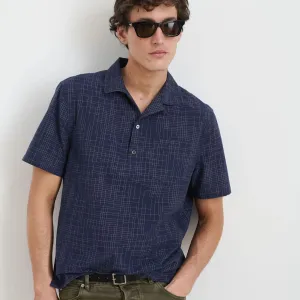Som Short Sleeve Popover. Navy
