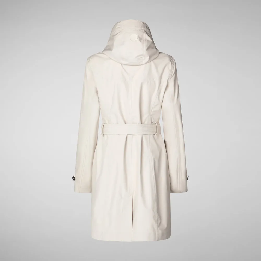 Woman's coat jackie in rainy beige