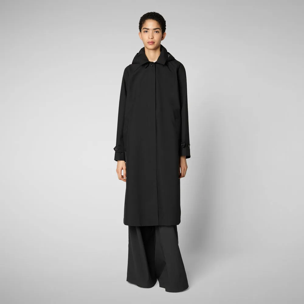Woman's raincoat Asia in black