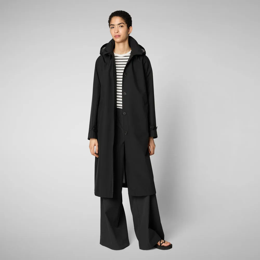 Woman's raincoat Asia in black