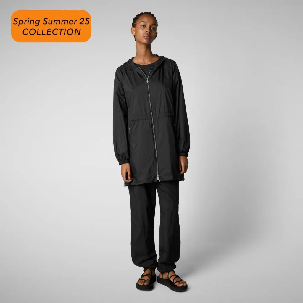 Women's FLEUR LIGHTWEIGHT RAIN JACKET in Black