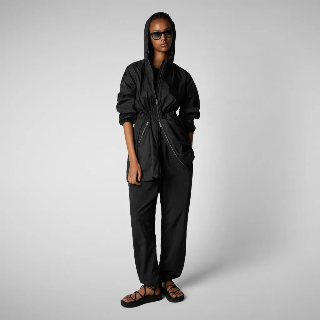 Women's FLEUR LIGHTWEIGHT RAIN JACKET in Black